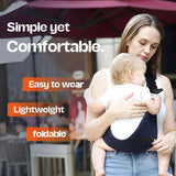 Portabebés ergonómico para bebés: cómodo portabebés tipo canguro con transporte frontal y lateral, mochila de algodón para maternidad