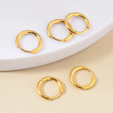 4-Pair Gold Plated Stainless Steel Huggie Hoop Earrings Set – Unisex Small Cartilage & Stackable Ear Hoops