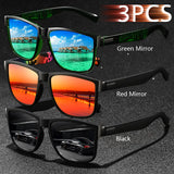 Gafas de sol unisex cuadradas vintage de moda: gafas antirreflejos UV400 para conducir y pescar