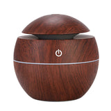 Humidificador de aire ultrasónico y difusor de aceites esenciales: vaporizador frío con textura de madera para dormitorio 
