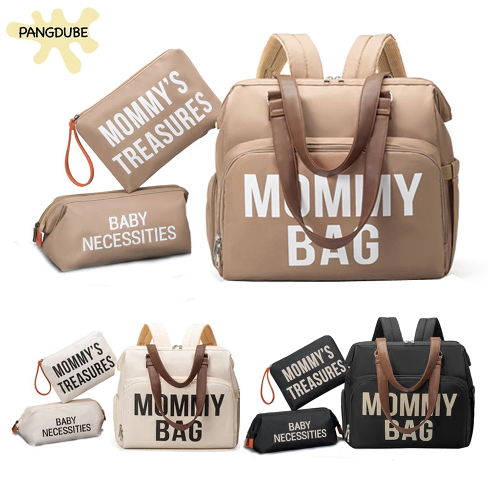 3-in-1 Large Capacity Diaper Backpack – Stylish, Durable, and Functional for Moms & Dads