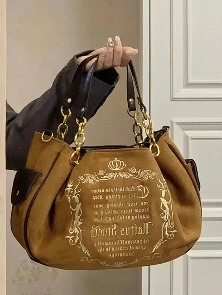 Chic Vintage Casual Tote Shoulder & Crossbody Bag for Women