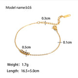 Classic Gold-Plated Stainless Steel Snake Chain Bracelet for Women
