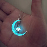 Glow in the Dark Moon & Star Planet Pendant Necklace – Luminous Celestial Charm