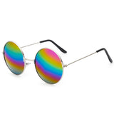 FOENIXSONG Fashion Pilot Round Gradient Mirror Sunglasses for Men & Women