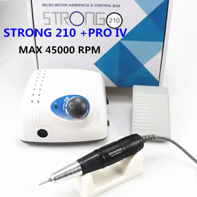 45000RPM Professional Electric Nail Drill Machine with Acrylic Bits