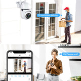 8MP WiFi Outdoor Security Camera with AI Human Tracking & Two-Way Audio