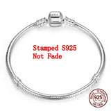 925 Sterling Silver Snake Bone Bracelet - Handmade Charm Jewelry for Women