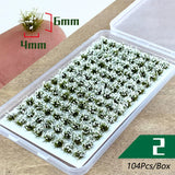 104PCS Miniature Grass & Flower Model Kit – Realistic DIY Scenery for Dioramas, Railways, and Gardens