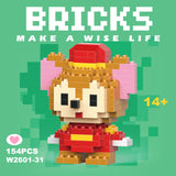 Disney & Sanrio Character Building Blocks Set - 108 Style Stitch & Hello Kitty Collection