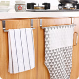 Toallero de acero inoxidable para colgar sobre la puerta: toallero para cocina y baño sin perforaciones