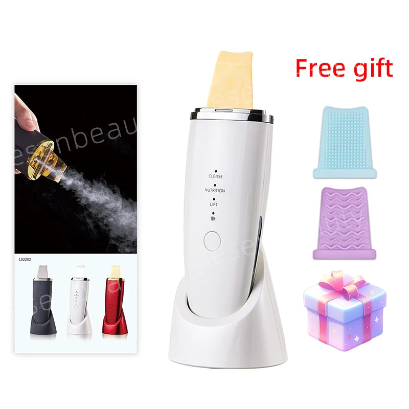 Ultrasonic Skin Scrubber with EMS & Ion Technology for Deep Facial Cleansing