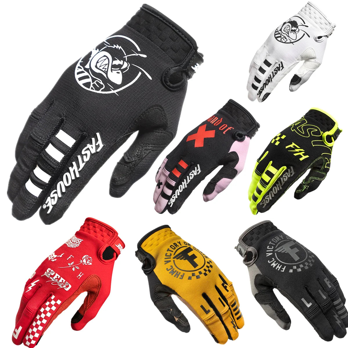 Motocross Racing Gloves - Touchscreen Compatible, Breathable & Grip-Enhanced