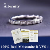 Moissanite Wedding Band – 925 Sterling Silver Diamond-Test Pass Ring for Women