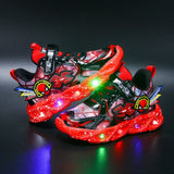 Spiderman LED Light-Up Sneakers for Boys - Anti-Slip Sports Shoes