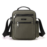 Men’s Oxford Fabric Flap Messenger Bag – Soft Casual Shoulder Bag with Zipper Pocket