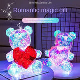 LED Light-Up Teddy Bear – Romantic Heart Glow Plush with Colorful Lights (30cm)