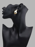 Chunky Acrylic Waterdrop Hoop Earrings – Lightweight Statement Jewelry for Women