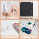 Professional Hollywood Makeup Mirror with 18 LED Lights – 3 Color Modes & Magnifying Mirror