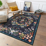 Alfombra de felpa suave y antideslizante: plegable, lavable y elegante para decorar el hogar