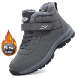 Men's Waterproof Winter Boots - Warm Ankle Snow Boots with Non-Slip Sole