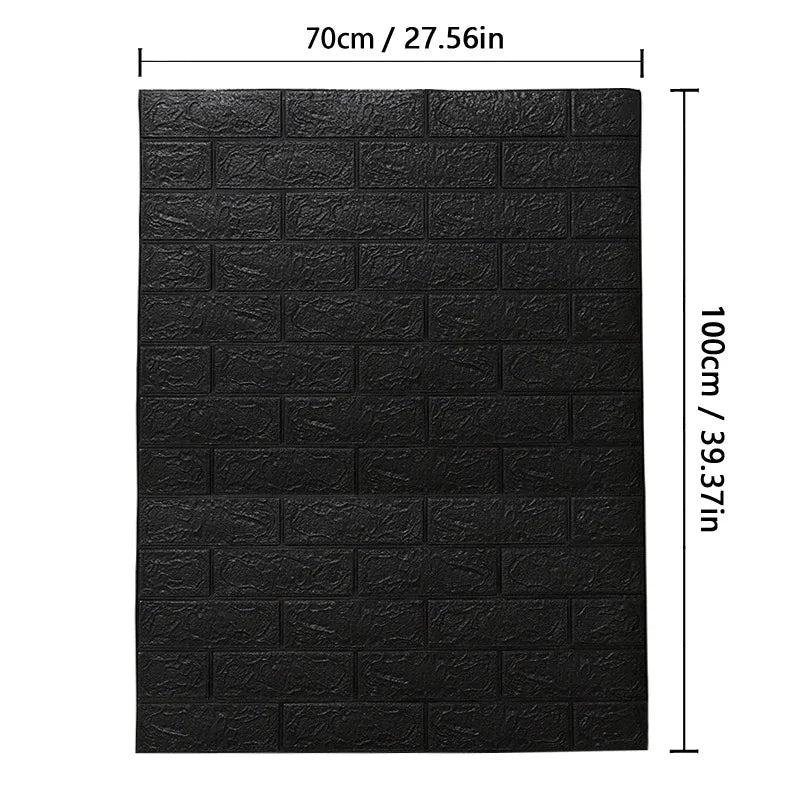 3D Peel and Stick Wall Panels – Waterproof Self-Adhesive Foam Wallpaper for Home Decor