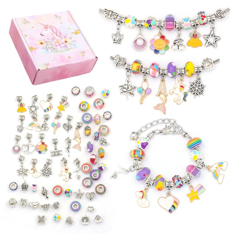 DIY Beaded Bracelet Making Kit for Girls – Jewelry Craft Set with Storage Box