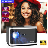 Proyector Full HD 1080P con Android 11, 580 lúmenes ANSI, WiFi6, Bluetooth 5.0 y compatibilidad con 4K para cine en casa