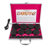 Professional Hot Stone Massage Set with Heater - 16 Basalt Stones for Spa & Home Relaxation