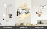 Pegatinas de pared con espejos hexagonales en 3D: decoración moderna para el hogar