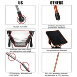 Ultralight Foldable Aluminum Camping Chair – Portable Outdoor Seat with Mesh Panels