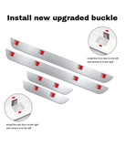 LED Car Door Sill Lights with Logo Projector – USB-Powered Threshold Lighting Kit (4pcs)