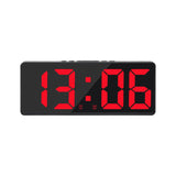 Digital LED Alarm Clock with Voice Control and Snooze for Bedroom