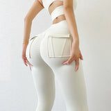 Women's High Waisted Yoga Leggings with Pockets - Tummy Control Workout Pants for Gym & Running
