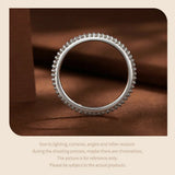 Exquisite Sterling Silver Moissanite Wedding Band – D Color, VVS1 Clarity, Pave-Set Ring for Women