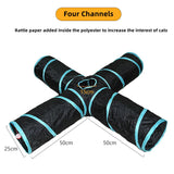 Foldable S-Shaped Cat Tunnel – Interactive Play Tube with Multiple Entries for Indoor Cats