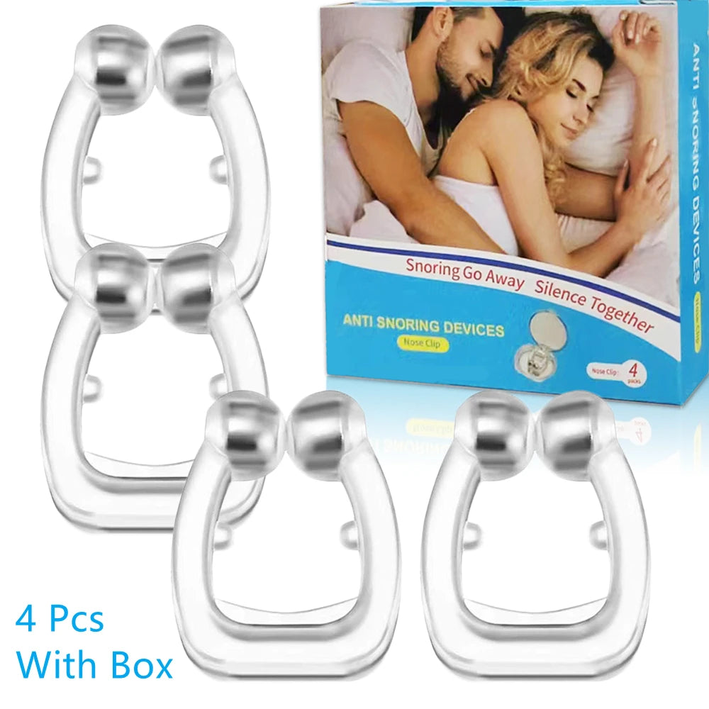 Magnetic Anti-Snoring Nose Clip – Silicone Snore Stopper for Quiet Sleep & Sleep Apnea Relief