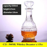 Decantador de whisky novedoso: botella de vidrio sin plomo para licor, whisky escocés y bourbon