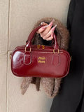 Versatile PU Leather Bowling Bag with Interior Zipper Pocket – Unisex, Fashionable & Practical