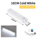 Luz nocturna con sensor de movimiento inteligente, luz LED recargable inalámbrica para armario de cocina, dormitorio, lámpara de noche, decoración de habitación