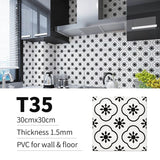 Pegatinas modernas de PVC para suelos y paredes: elegantes calcomanías para azulejos para el hogar, el baño, la cocina y más