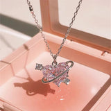 Trendy Heart-Shaped Mood Pendant Necklace for Women