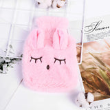 Plush Rabbit Hot Water Bottle with Shoulder Strap – Hand & Belly Warmer for Winter Relief