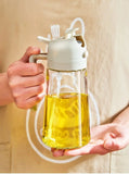 Pulverizador de aceite 2 en 1 de 200/300/500 ml para cocina, pulverizador de aceite, limpiador de aceite, pulverizador de vinagre y salsa de soja, limpiador de contenedores