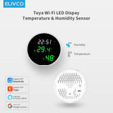 Smart WiFi Temperature & Humidity Sensor with LED Display – Tuya App, Alexa & Google Assistant Compatible
