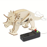 Kit STEM de dinosaurios: rompecabezas de madera en 3D y modelo de robot para niños | Juguete educativo de ciencia e ingeniería