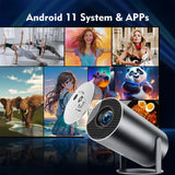 4K LED Home Theater Projector with Android 11 - 1280x720P HD Mini Cinema Proyector
