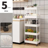 Estante de almacenamiento rodante de múltiples capas: organizador móvil para cocina, baño y hogar 