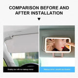 Rechargeable LED Sun Visor Vanity Mirror – Adjustable Makeup Mirror for Cars