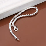 925 Sterling Silver Strand Bracelet for Women – Classic Round Bead Design, Fine Fashion Jewelry